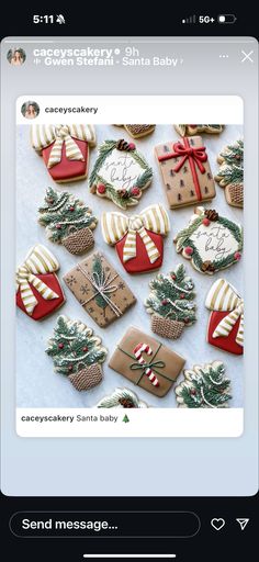 an image of christmas cookies on the phone