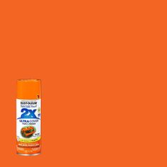 an orange spray can is shown with the words 2x ultracoat on it's side