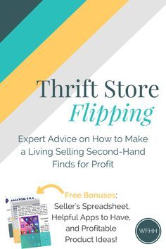 the flyer for thrift store flipping