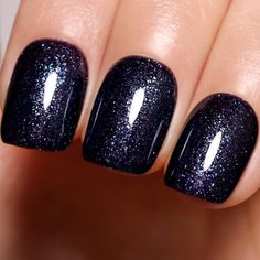 PRICES MAY VARY. 💖 Glitter Nail Polish Gel- 1Pcs 16ml (0.54oz) shimmer effect glitter Dark blue grey gel nail polish, elegant shades of popular and trendy glitter colors, Perfect for daily routine life or special occasions, a great gift idea for Christmas, New Years, Birthday. 💖 Speed Curing with Led Nail Lamp - The gel nail polish need to be cured under LED/UV light for 1-2 minutes. Base and Top coat required (not included in the package) 💖 Environmental & Healthy - Our gel nail polishes are Navy Shimmer Nails, Dark Nails Sparkle, Black Nails Purple Glitter, Dark Grey Nails With Glitter, Shimmer Dip Powder Nails, Black Glitter Nails Short, Dark Purple Nails With Glitter, Purple Short Acrylic Nails, Dark Blue Glitter Nails