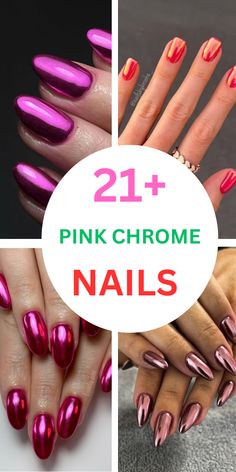 Shine bright this summer with our collection of Pink Chrome Nails for 2024! 💖✨  Elevate your nail game with the lustrous allure of chrome, paired perfectly with the soft femininity of pink. From subtle shimmer to bold metallic statements, these nails are sure to turn heads wherever you go.  Whether you’re brunching with friends or hitting the dance floor, these trendy pink chrome nails will add a touch of glamour to any summer look. Explore the latest nail trends and embrace your inner sparkle with our Pink Chrome Nails of 2024! #PinkChrome #NailArt #SummerNails Pink Chrome Nail Designs, Pink Chrome Nail, Pink Chrome Nails, Pedicure Colors, Chrome Nails Designs, Latest Nail Trends, Pink Chrome, Chrome Nail, Chrome Powder