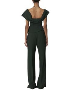 About The Brand: Carolina Herrera. Always Elegant. Always Polished. Off-Shoulder Draped Wool-Blend Corset Top In Spruce Green With Demi Cups Approximately 22In From Shoulder To Hem 97% Virgin Wool, 3% Elastane Dry Clean Only Made In Italy Fitted Off-shoulder Evening Set, Valentino Designer, Denim Jewelry, Mario Valentino, Versace Accessories, Ermenegildo Zegna, Women Men Shoes, Shop Mens Clothing, Versace Men