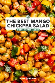 the best mango chickpea salad in india - inspired vegan is on display