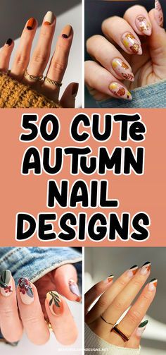 Autumn Nail Ideas, Easy Fall Nail Designs, Scarecrows Nails, Autumn Nail Designs, Simple Fall Nails, Autumn Nail, Fingernail Designs