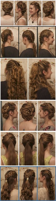 cosplay hair, hair, wig, cosplay, fashion hair, hair style Braided Hairstyles Complicated, Got Inspired Hairstyles, Game Of Thrones Hairstyles Tutorial, Midevil Hair Styles, Beautiful Hair Braids, Medieval Braids, Game Of Thrones Hairstyles, Celtic Braids, Viking Hairstyle