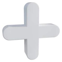 a white cross shaped object on a white background