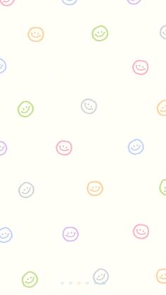 a white background with multicolored smiley faces