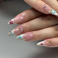 Coolest Nails, Nessa Nails, Neutral Nails Acrylic, Hippie Nails, Her Nails, Glow Nails, Almond Nail