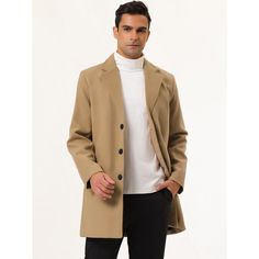 With concise lines, the lapel design, and the button closure, this coat is stylish and generous, showing the elegant charm of men. Put on this simple and fashionable coat to enhance your elegant image, which is a good choice for your wardrobe. Pair this with solid pants to build your smart look. Suitable for autumn and winter, daily and special occasions, such as weddings, parties, business meetings, leisure, travel, etc. Lapel Design, Men's Trench Coat, Trench Coat Men, Long Jacket, Model Body, Slim Fit Men, Coat Fashion, Put On, Single Breasted