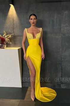 Just a click to find your perfect dress online? Check out this , cutsomized in all colors and sizes, shop now. Yellow Mermaid, Evening Dresses Online, Affordable Prom Dresses, Sweetheart Prom Dress, Stunning Wedding Dresses, Evening Dress Fashion, Dress Order, Satin Prom Dress