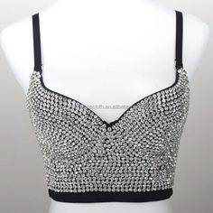 This Circle Rhinestone Chain Bra from Primadons and Donnas is a must-have for any fashionista. The bra is made with rhinestones and features a cut-out style crystal broach in the middle with adjustable chain drape sides. Silver is processed in 1 business day, while gold takes around 10 business days. This stunning piece is perfect for any special occasion or night out. With its unique design and quality craftsmanship, you'll be sure to turn heads. Get your Circle Rhinestone Chain Bra today and m Rhinestone Corset, Rhinestone Bra, Chain Bra, Bodysuit Tops, Corset Bra, Bodysuit Jumpsuit, Full Body Suit, Diy Rhinestone, Rhinestone Chain