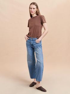 The Marilyn Jean Retro Jeans For Everyday Wear, Modern Relaxed Fit Cropped Jeans For Everyday, Jessica Hart, Chelsea Girls, Lady M, Christina Ricci, Turtle Neck Dress, Summer Knitting, Turtle Neck Top