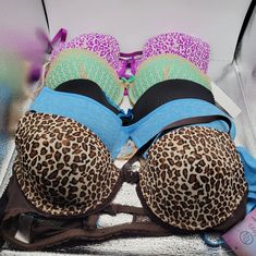 Hers By Herman Nwt 5 Bra Set 38b With Free Panty In Each Order We Have A Large Lot Of These!!! If Your Interested In Sets Let Us Know And We Will Start Listing :) Stretch Multicolor Bra, White Lace Bralette, Pink Lace Bralette, Pink Bralette, Full Cup Bra, Black Lace Bralette, Sleep Wear, Black Lace Bra, Sports Bra Sizing