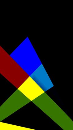 an image of a multicolored triangle on a black background that appears to be in color