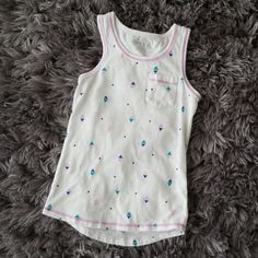 New Without Tags. Washed But Never Got To Wear Casual Tank Top For Playtime In Spring, Casual Tank Top For Spring Playtime, Casual Spring Tank Top For Playtime, Casual Tank Top For Sleepovers In Spring, Cute White Tank Top For Playwear, Casual Tops For Play In Spring, Casual Tops For Spring Play, Casual Cotton Tops For Play, Casual Multicolor Tops For Play