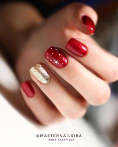 Makeup Nails Designs, Red Acrylic Nails, Christmas Nail Art Designs, Pretty Christmas, Beautiful Nail Designs