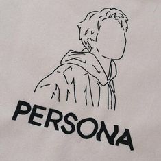 a drawing of a person with the word persona on it