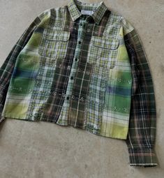 Plaid Patchwork Shirt, Streetwear Camp Shirt With Button Closure, Colorfull Style, Patchwork Flannel Shirt, Flannel Ideas, Streetwear Flannel Button-up Shirt, Unique Shirts Design, Apparel Design Inspiration, Minimalist Fashion Men