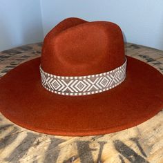 Babe Stand Felt Hat Rust Colored Tag Still Attached Brown Felt Hat For Fall Vacation, Red Flat Brim Felt Hat For The Beach, Red Flat Brim Felt Hat For Beach, Rodeo Outfit, Rodeo Outfits, Country Wear, Color Tag, Felt Hat, Rust Color