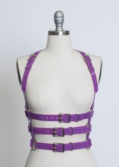 Pink Pvc, Estilo Cyberpunk, Harness Fashion, Festival Belt, Harness Belt, Purple Belt, Black Rock City, Pink Vinyl, Gothic Accessories