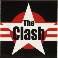 the clash logo on a black background