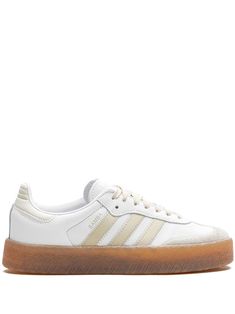 beige/white leather suede panelling signature 3-Stripes logo front lace-up fastening round toe gum-rubber sole These styles are supplied by a premium and authenticated sneaker marketplace. Stocking only the most sought-after footwear, they source and curate some of the most hard to find sneakers from around the world. Sporty Beige Adidas Sneakers, Luxury Cream Adidas Sneakers, Adidas Beige, Adidas Beige Low-top Sneakers, Beige Adidas Logo Lace-up Sneakers, Adidas Beige Lace-up Sneakers, Beige Sneakers, Baskets Adidas, Sneakers Adidas