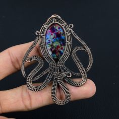 Handmade Copper Chain Size 18-20Inch - https://www.etsy.com/in-en/listing/1162990726 Welcome to our little shop, where you can find handmade copper wire jewelry and more, for you and your loved ones. We do accept custom orders also, kindly message us for more. Octopus Multi Flash Labradorite Pendant Labradorite Gemstone Pendant Copper Wire Wrapped Pendant Jewelry Labradorite Jewelry Gift for Her Gemstone : Multi Flash Labradorite  Metal : Copper  * Protection:- Copper will be tarnished after a w Octopus Pendant, Copper Wire Jewelry, Jewelry Cleaning, Labradorite Necklace, Labradorite Jewelry, Personalized Pendant, Labradorite Necklaces, Unique Holiday Gifts, Copper Chain