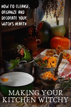 Witchy Kitchen: How to Enchant & Decorate Your Hearth Kitchen Witch Herbs And Uses, How To Be A Kitchen Witch, Dark Cottage Core Kitchen Aesthetic, Cottage Witch Aesthetic Kitchen, Witchy Cottage Core Aesthetic, Witchy Apartment Kitchen, Kitchen Witchery Aesthetic, Hearth Witch Aesthetic Home, Witchy Cottagecore Kitchen