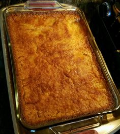 a casserole dish sitting on top of a stove