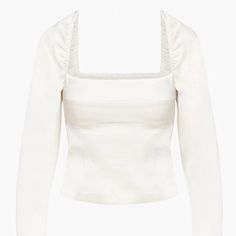 Aritizia Wilfred Fate Blouse Birch *Nwt Original Packaging Chic Square Neck Stretch Top, Chic Stretch Square Neck Top, White Feminine Top With Square Neck, Chic Stretch Blouse With Square Neck, Feminine White Top With Square Neck, Chic Stretch Square Neck Blouse, Chic Square Neck Stretch Blouse, White Feminine Square Neck Top, Feminine White Square Neck Top