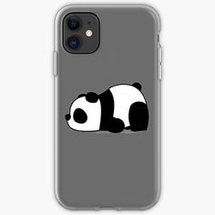 a black and white panda iphone case