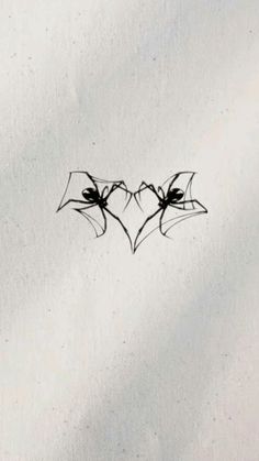 two hearts drawn on top of each other in the middle of a white paper background