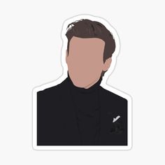 a man in a black suit sticker