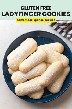 Gluten Free Ladyfingers (homemade sponge cookies) Pinterest marketing image Best Gluten Free Cookies, Lady Finger Cookies, Gluten Free Cookie Recipes, Meringue Cookies, Gluten Free Breakfasts