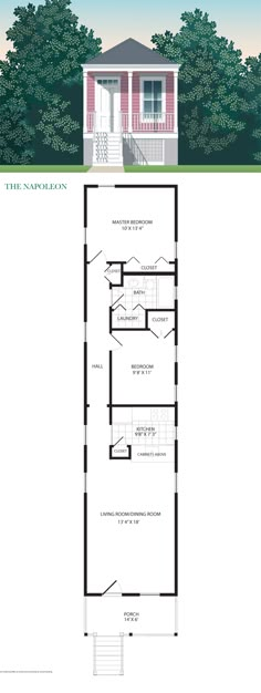 the floor plan for a small house with two levels and an upstairs bedroom on one level