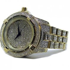 Features: 100% Brand New Finish: 14k Gold Plated Cz Stones On Bracelet Stainless Steel Back Movement: Quartz Japan Battery Included. Case Size : 48mm (Diameter) Weight: 157 Grams Lock: Fold Over Gender: Men's Removable Links (Adjustable) Luxury Style Round Diamond Watch With Subdials And Cubic Zirconia, Classic Iced Out Round Diamond Watch, Gold Diamond Watch With Vvs Clarity For Anniversary, Iced Out Diamond Watch For Anniversary, Iced Out Round Diamond Watch For Anniversary, Diamond Bling Watch, Round Diamond Watch With Bling, Anniversary Diamond Watch With Metal Dial, Diamond Bling Watches For Anniversary