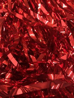 close up view of shiny red crystals