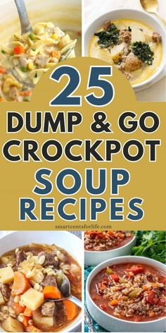 Fight the winter chill with these 25 heartwarming crockpot soup recipes! Whether you're a soup aficionado or new to the game, these easy crockpot soups are a game-changer. From classic favorites to inventive creations, we've rounded up the best of cold weather comfort. Crockpot Soup Recipes Vegetarian, Crockpot Recipes Soup, Soup Recipes Vegetarian, Fall Crockpot, Crockpot Soups, Fall Crockpot Recipes, Recipes Soup, Crockpot Soup Recipes