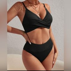 Send Me Your Best Offer Bathing Suit Swimsuit Black, Black Swimsuit, Bathing Suit, Womens Swim, Bathing Suits, Black Color, High Waisted, Brand New, Women Shopping