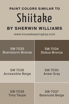 paint colors similar to shiitake by sherylin williams, from house of brown