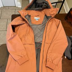 Never Used, Super Cute And Perfect For Winter Brown Outerwear For Spring Outdoor Activities, Orange Outerwear For Outdoor Activities In Fall, Black Winter Jacket, Columbia Vest, Beach Tan, Hiking Workout, Red Vest, Quarter Zip Fleece, Canvas Jacket