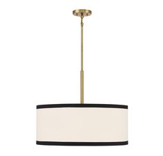 Meridian - M7015NB - Five Light Pendant - Natural Brass Hanging Pendant Light, Room Chandelier, Bright Fashion, Savoy House, Dining Room Chandelier, Hanging Pendant, Light Pendant, Fabric Shades, Decor Lighting