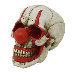 6.75 Clown Skull Statue - Magick Magick.com Clown Skull, Sugar Skull Decor, Skull Collection, Real Skull, Skull Statue, Skull Crafts, Rune Tattoo, Mexican Skulls, Creepy Clown