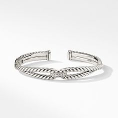 The primary material of this product is sterling silver, while the primary gemstone is a diamond. This bracelet belongs to the Cable collection. Bracelet With Diamonds, David Yurman Bracelet, Designer Bracelets, Bridal Engagement Rings, Bracelets For Women, Engagement Ring Styles, Ring Size Guide, High Jewelry, David Yurman