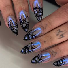 Marvel Nails, Alien Nails, Witchy Nails, Punk Nails, Edgy Nails, Goth Nails, Colorful Nails, Hello Kit, Pretty Gel Nails