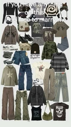 #grunge Grunge 1990s Style, Soft Grunge Capsule Wardrobe, Man Grunge Outfit, Forest Grunge Aesthetic Outfit, Grunge Outfits For Men, Grunge Gifts Ideas, 90 Grunge Outfits, Midwest Emo Style, Different Aesthetics Outfits