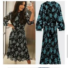 New With Tag Size M No Measurements/ No In Real Life Photos Price Is Firm 4786/267 Fitted Denim Dress, Blush Midi Dress, Real Life Photos, Zara Printed Dress, Zara Midi Dress, Cable Knit Sweater Dress, Printed Tunic Dress, Boho Midi Dress, Ribbed Midi Dress