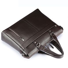 Item Type: Handbags Style: Stylish Pattern Type: Solid Interior: Interior Slot Pocket Main Material: Genuine Leather Lining Material: Polyester Closure Type: Zipper Hardness: Soft Number of Handles/Straps: Single Size: 40.5 x 28.7 x 10.2 cm / 15.94 x 11.30 x 4.02 inch Features: Genuine Leather Briefcase, Casual Men's Briefcase, Fashion Briefcase, Stylish Briefcase, Solid Briefcase Package Includes: 1 x Bag Business Faux Leather Satchel With Top Carry Handle, Business Faux Leather Bag With Adjustable Strap, Men's Briefcase, Briefcase For Men, Leather Briefcase, Fashion Handbags, Fashion Casual, Leather Men, Casual Fashion