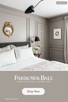 Discover The Good Gray For Your Bed room Paint Colour Ideas, Design For Bed, Home Bedroom Ideas, Wallpaper And Trim, Trim Paint, Period Home, Wooden Wall Panels, Colour Ideas, Perfect Bedroom