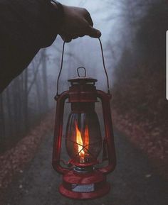 a person holding a red lantern in their hand